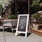 Canterbury 40" x 20" Wooden Indoor/Outdoor A-Frame Magnetic Chalkboard Sign Set - 8 Chalk Markers, 10 Stencils, 2 Magnets, and Eraser